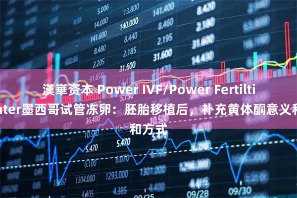 漢崋资本 Power IVF/Power Fertiltiy Center墨西哥试管冻卵：胚胎移植后，补充黄体酮意义和方式