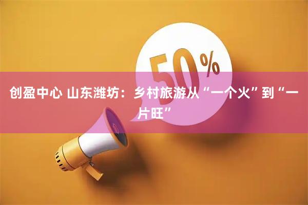 创盈中心 山东潍坊：乡村旅游从“一个火”到“一片旺”